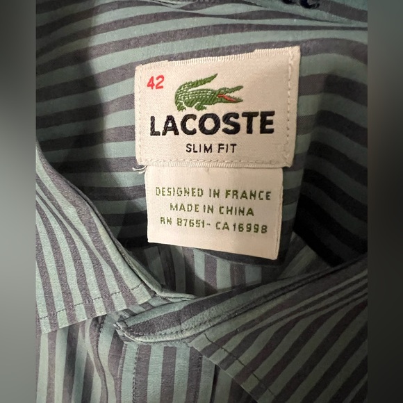 Lacoste button up long sleeve shirt - Picture 4 of 4